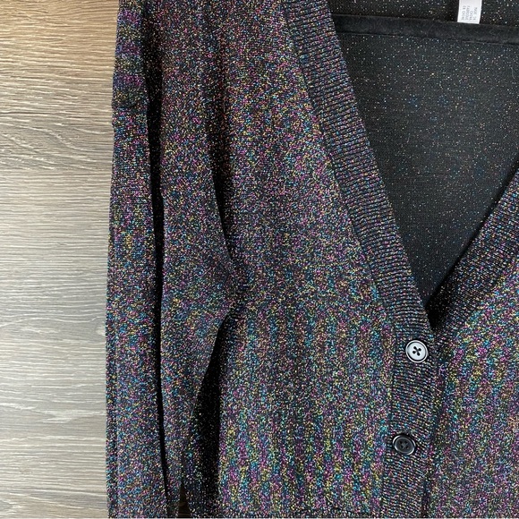 Leith Shimmer Sparkle Cardigan EUC Size L - Picture 4 of 9
